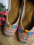 Desi Colour Women Indian Ethnic Footwear-Multi Zigzag
