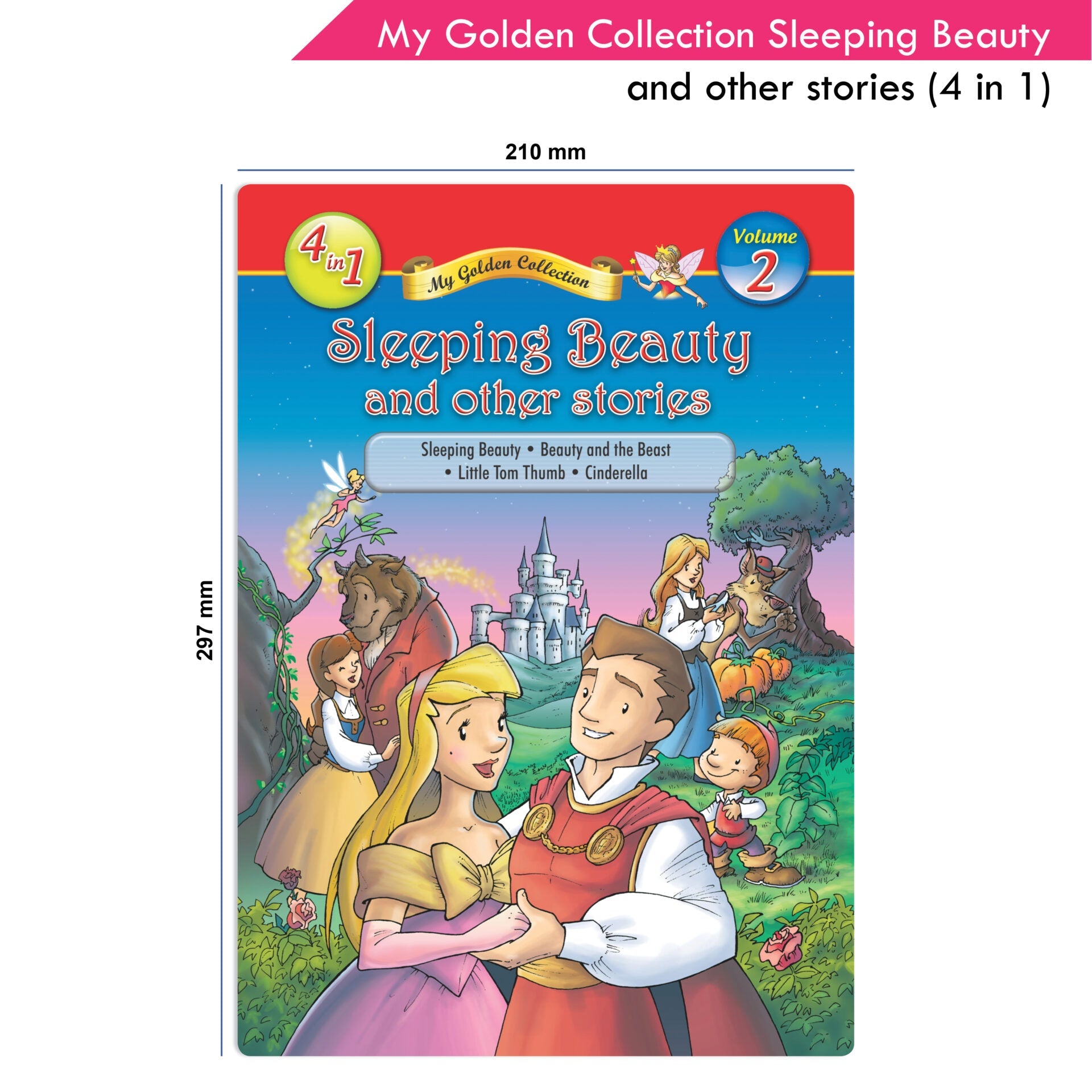 Jolly Kids My Golden Collection Volume 2 Sleeping Beauty and Other 4 in 1 Stories| Bedtime Story Book| Ages 2 - 8 Year