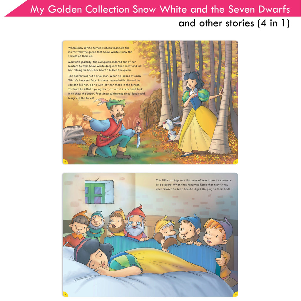 Jolly Kids My Golden Collection Volume 3 Snow White & The Seven Dwarfs & Other 4 in 1 Bedtime Stories| Ages 3-8 Year