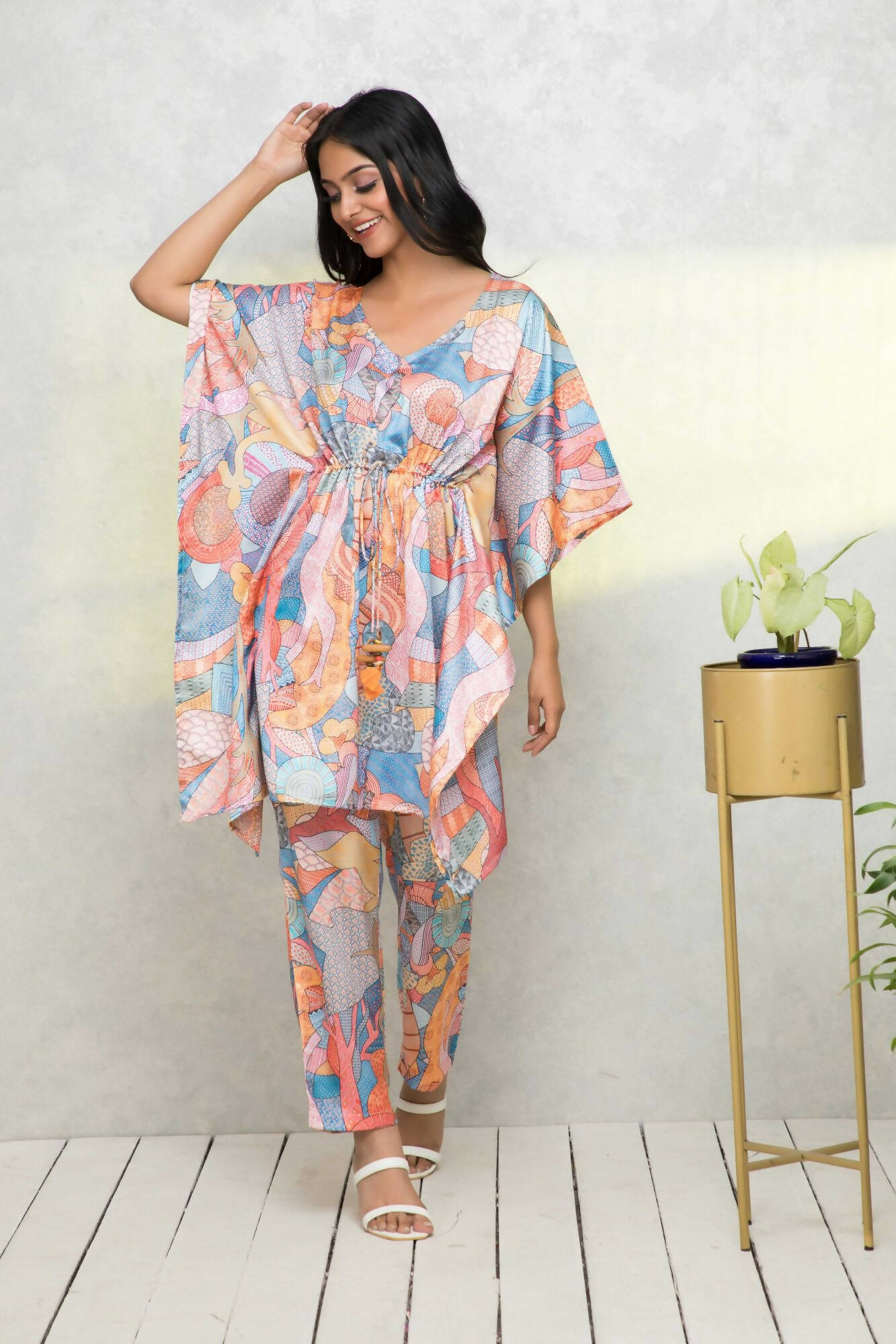 Myshka Multi - Printed Women Bling & Sparkly Co-Ords