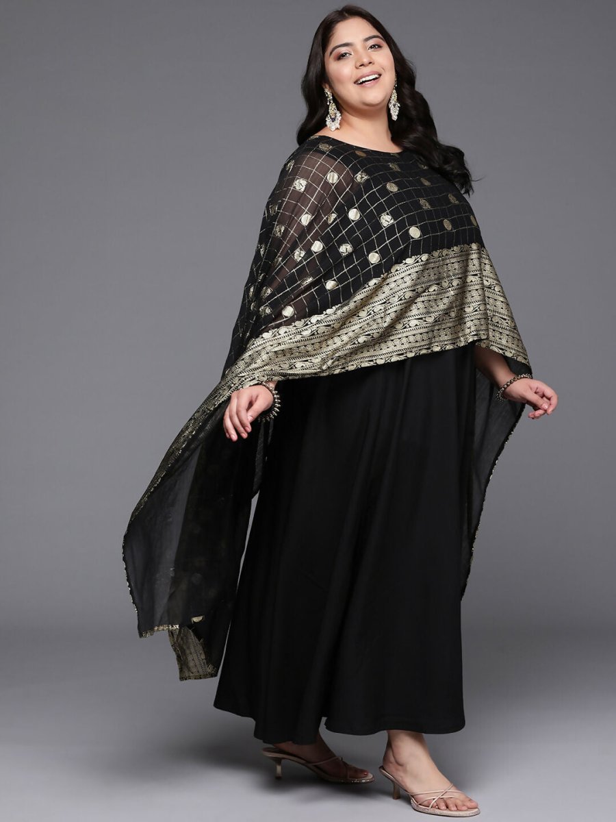 Ahalyaa Women's Traditional wear Ethnic Dress - Black
