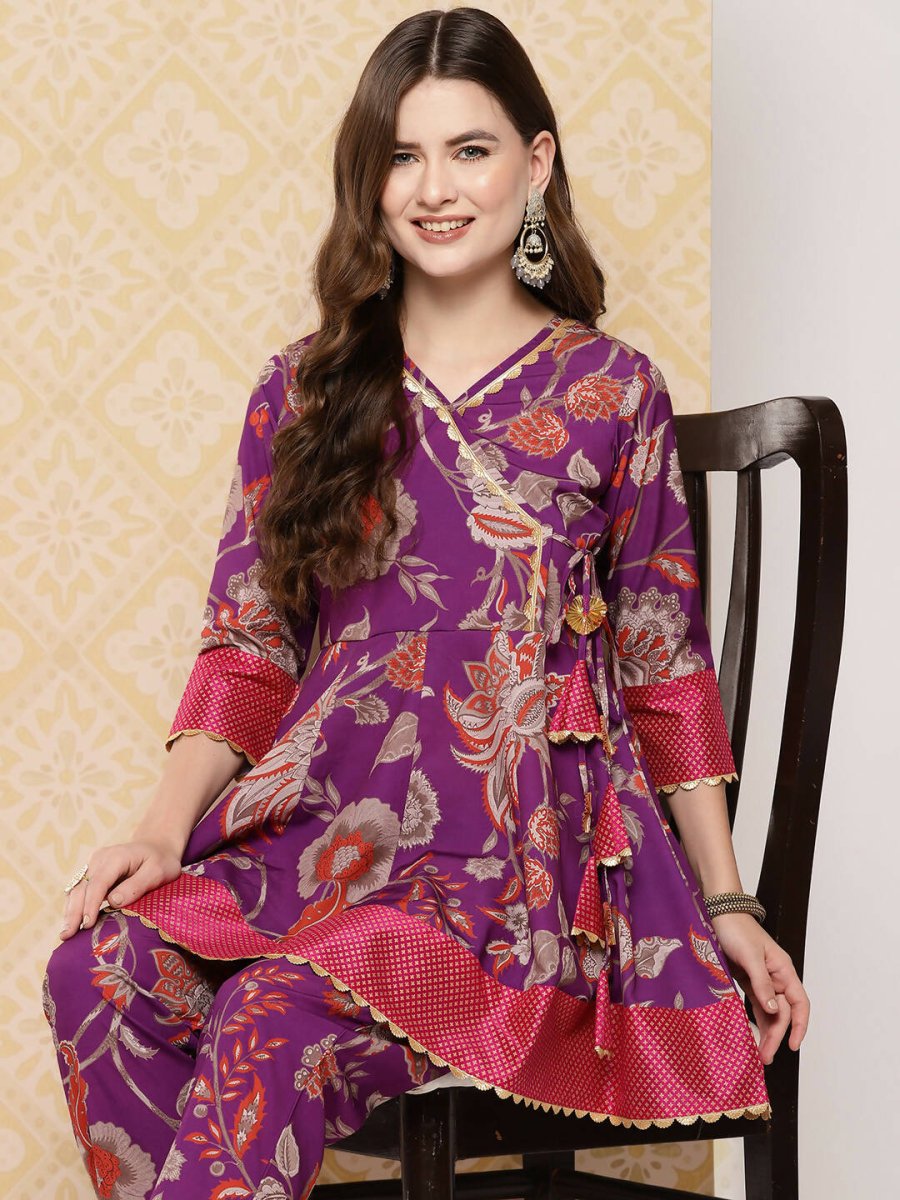 Ahalyaa Women's Traditional Wear Co-ods - Purple