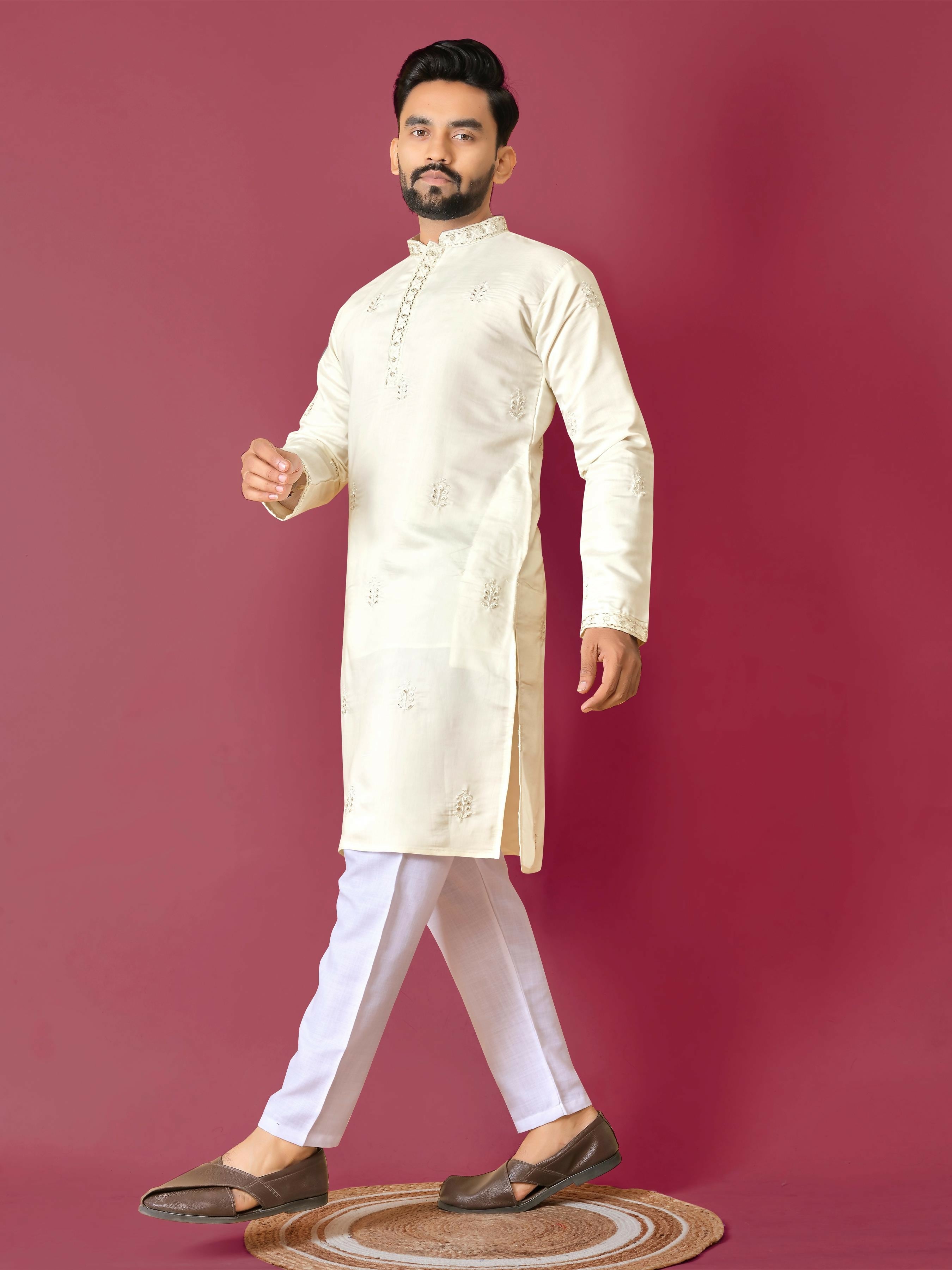 Indian Men's Kurta Pajama Set for Wedding Party by Infinity Export