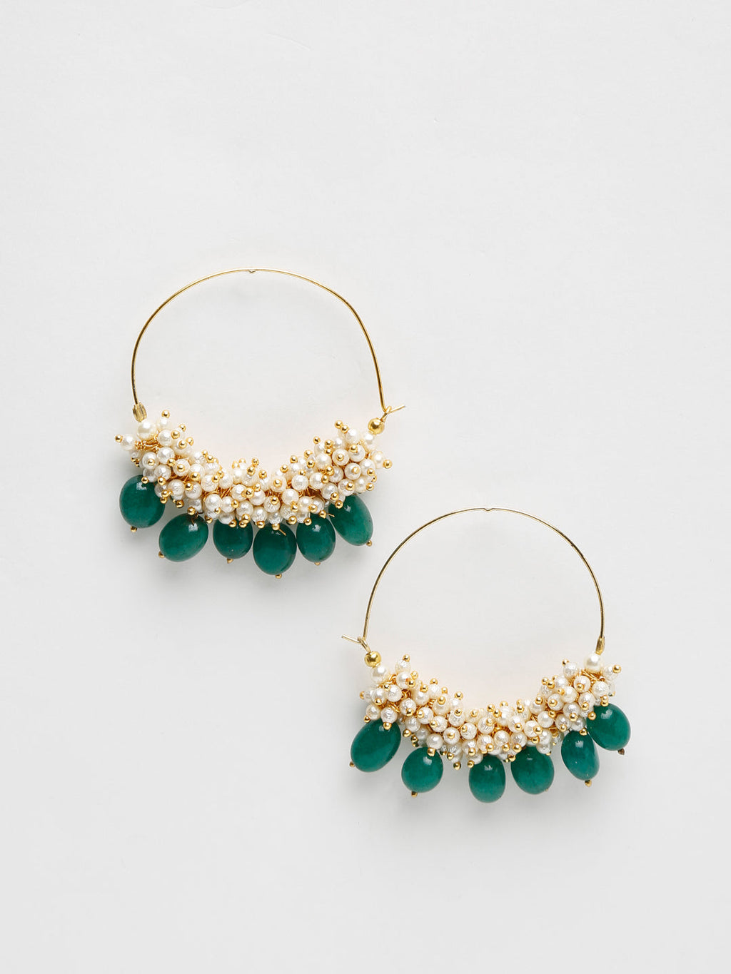 Pearl & Emerald Loops - Ruby Raang