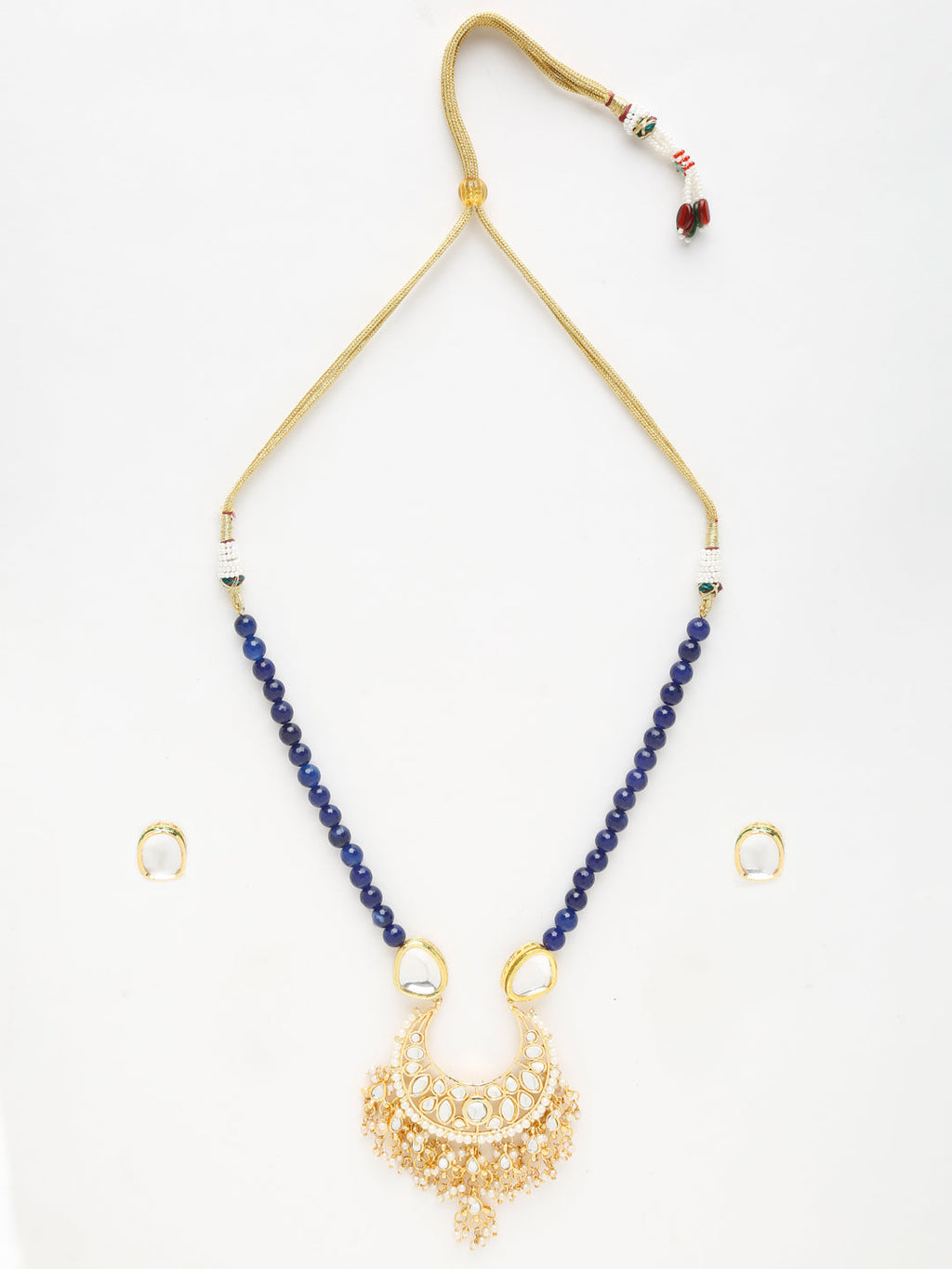 Stone Kundan Neckpiece With Studs - Ruby Raang