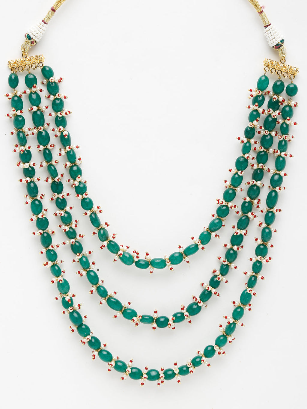 Long Stone Layered Neckpiece - Ruby Raang