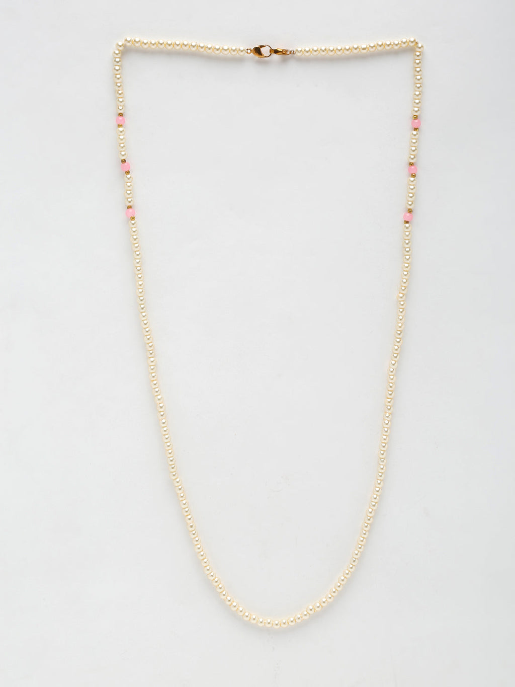 Stone And Gold-Polished Mask Chain - Ruby Raang