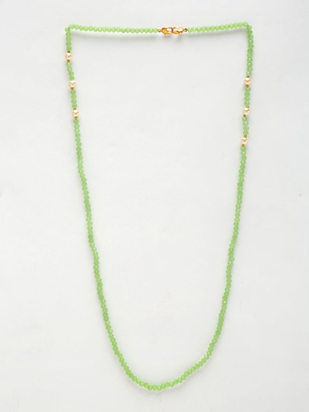 Stone And Gold-Polished Mask Chain - Ruby Raang