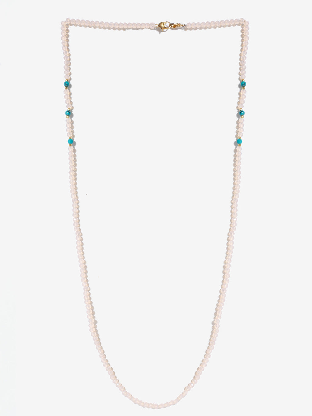 Stone And Gold-Polished Mask Chain - Ruby Raang