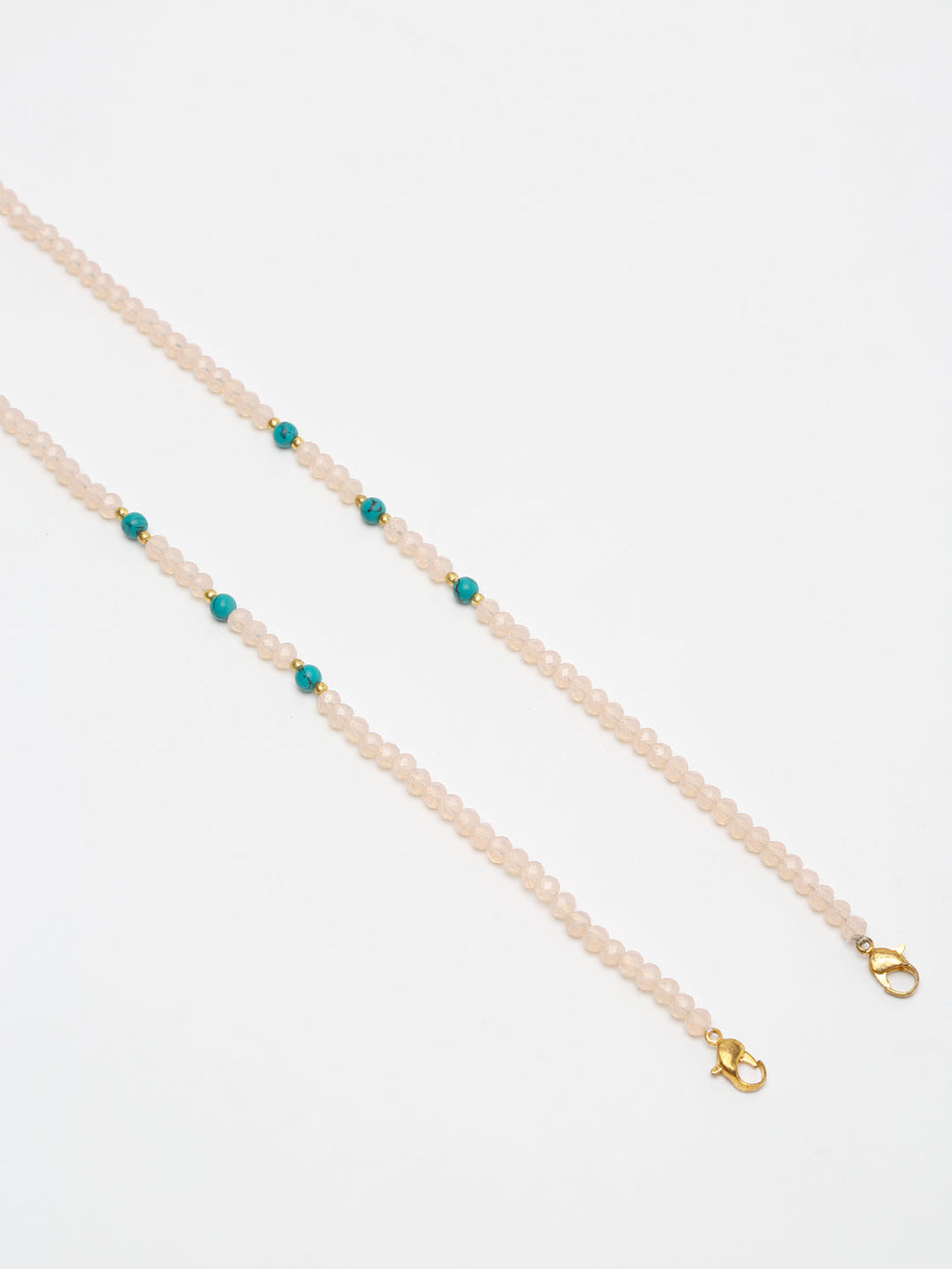 Stone And Gold-Polished Mask Chain - Ruby Raang