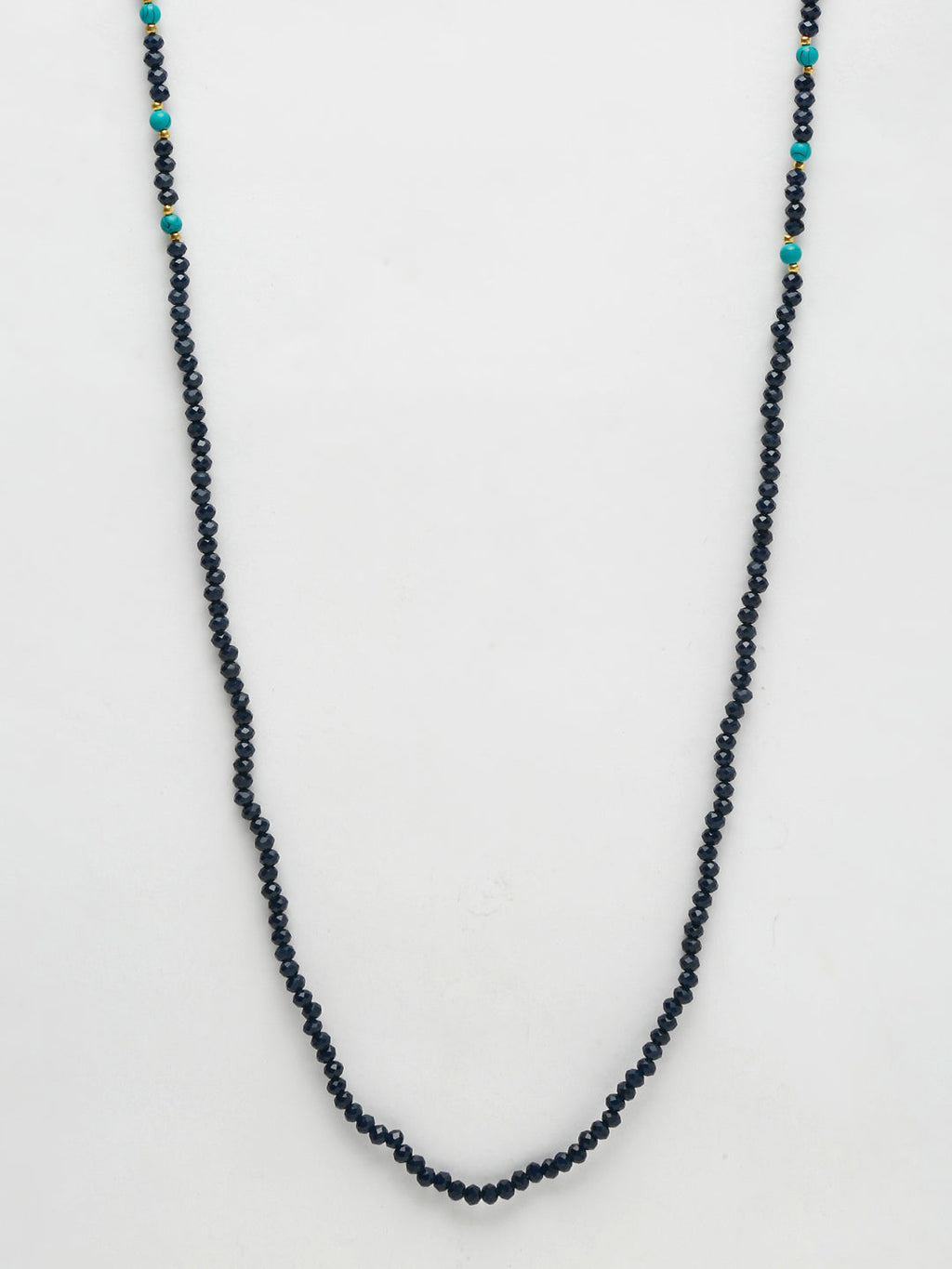 Stone And Gold-Polished Mask Chain - Ruby Raang