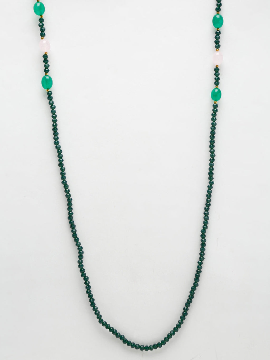 Stone And Gold-Polished Mask Chain - Ruby Raang