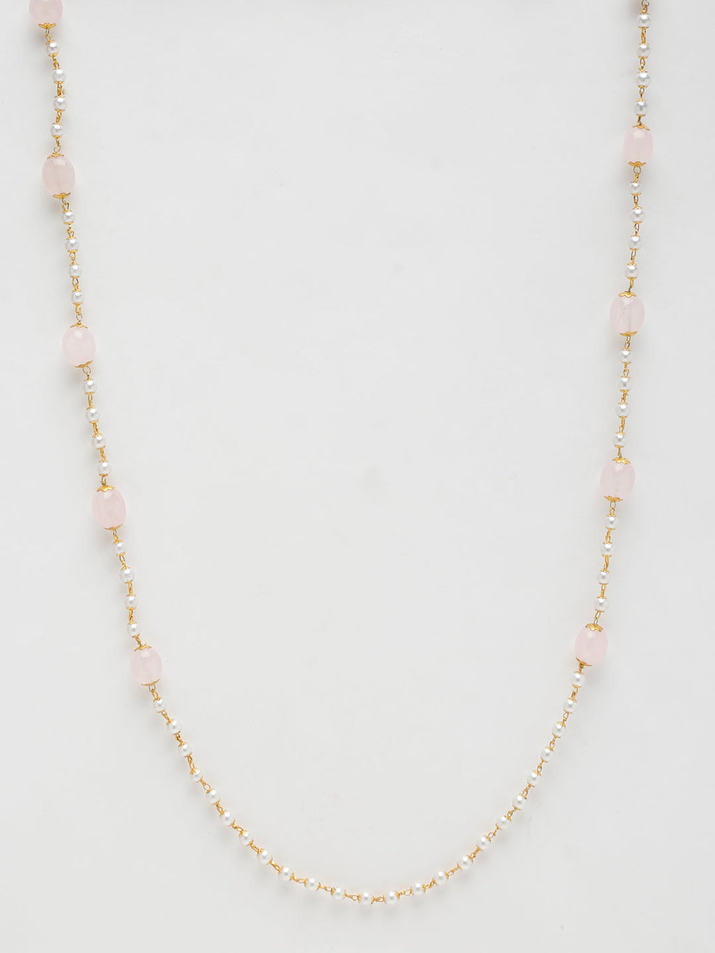 Stone And Gold-Polished Mask Chain - Ruby Raang