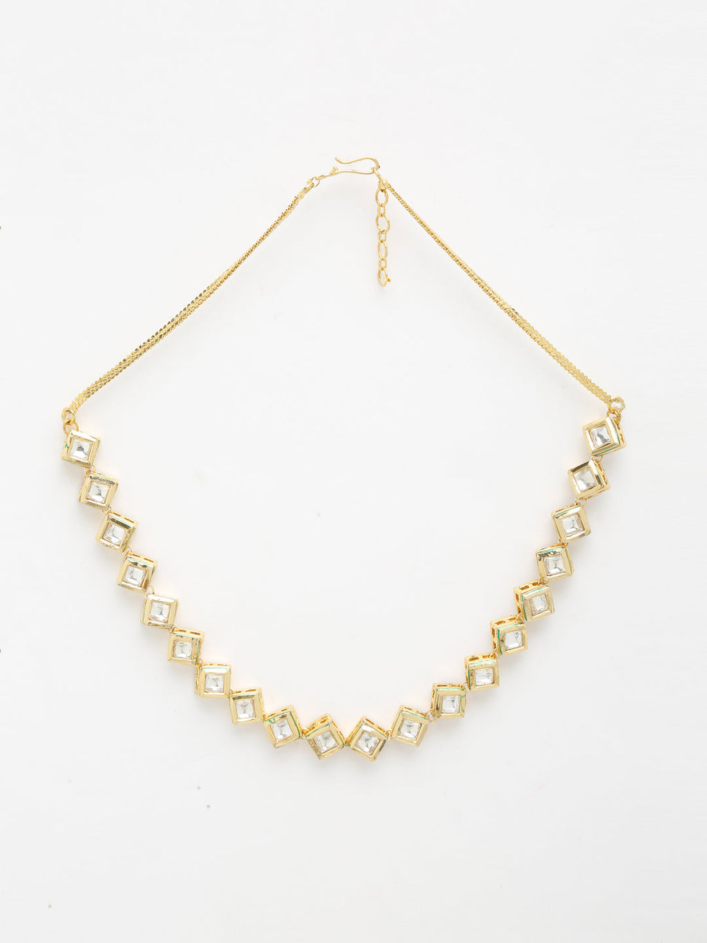 Gold-Polished Kundan Choker - Ruby Raang