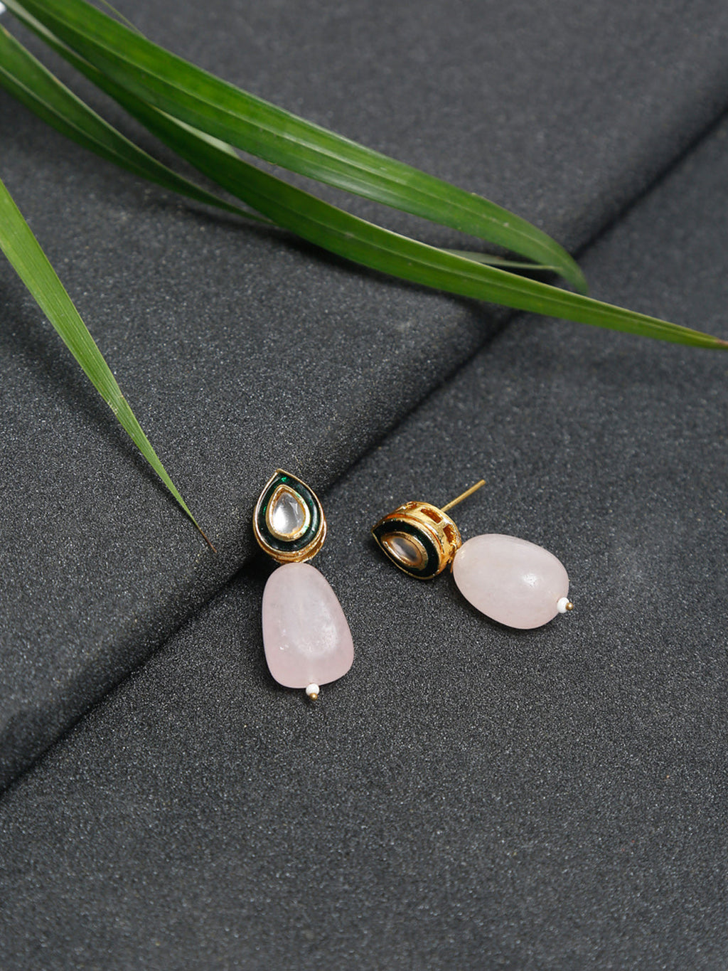 Kundan Studs - Ruby Raang