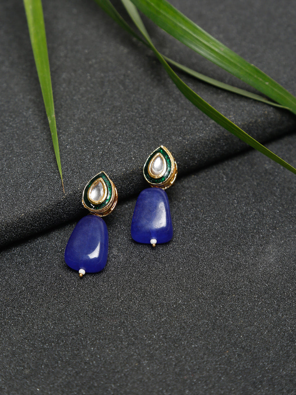 Kundan Studs - Ruby Raang