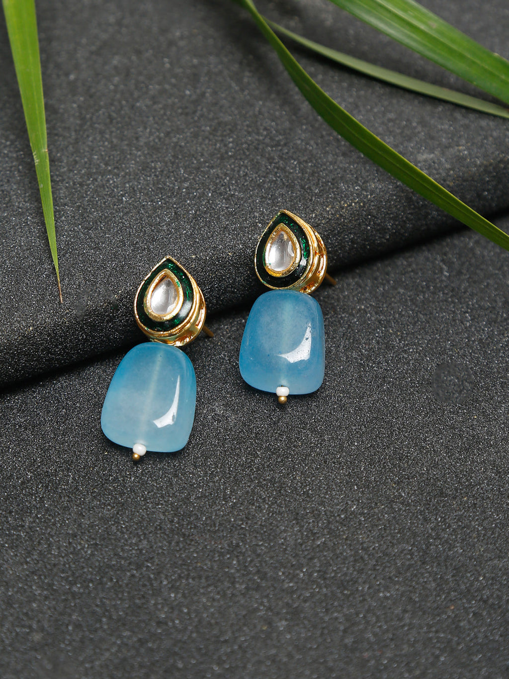 Kundan Studs - Ruby Raang
