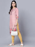 Myshka Women Pink Striped Kurta
