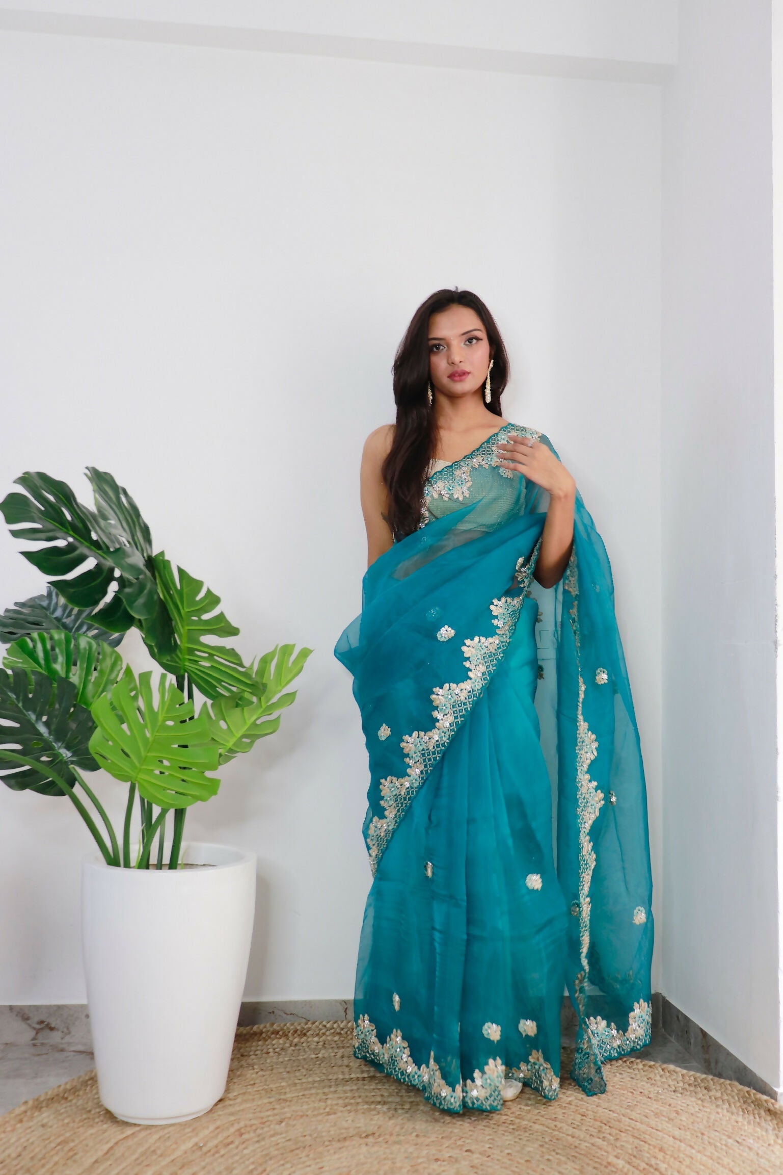 Vamsee Meera Rama Organza Saree