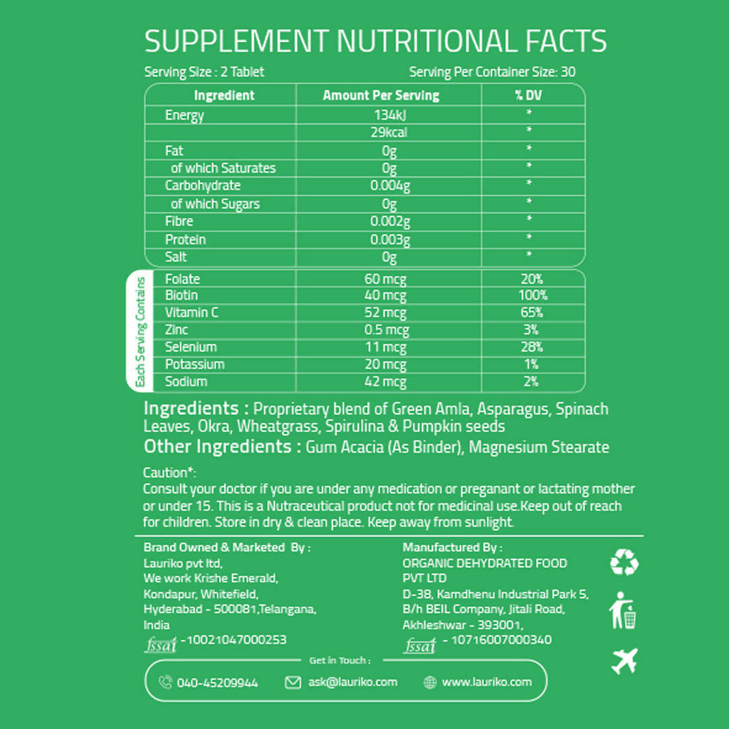 Laurik Plant Based Collagen Type 1 & 3 Tablets For Men And Women | Collagen Tablets For Skin Radiance And Elasticity
