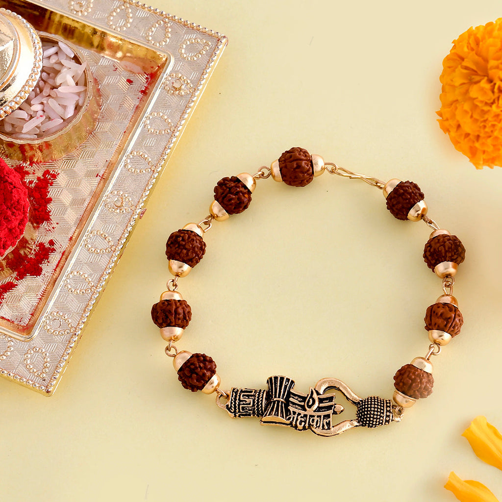 trueBrowns X Voylla Lord Shiva Motifs Rudraksha Rakhi