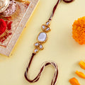 trueBrowns X Voylla Classic Kundan Polki Studded Ethnic Thread Rakhi