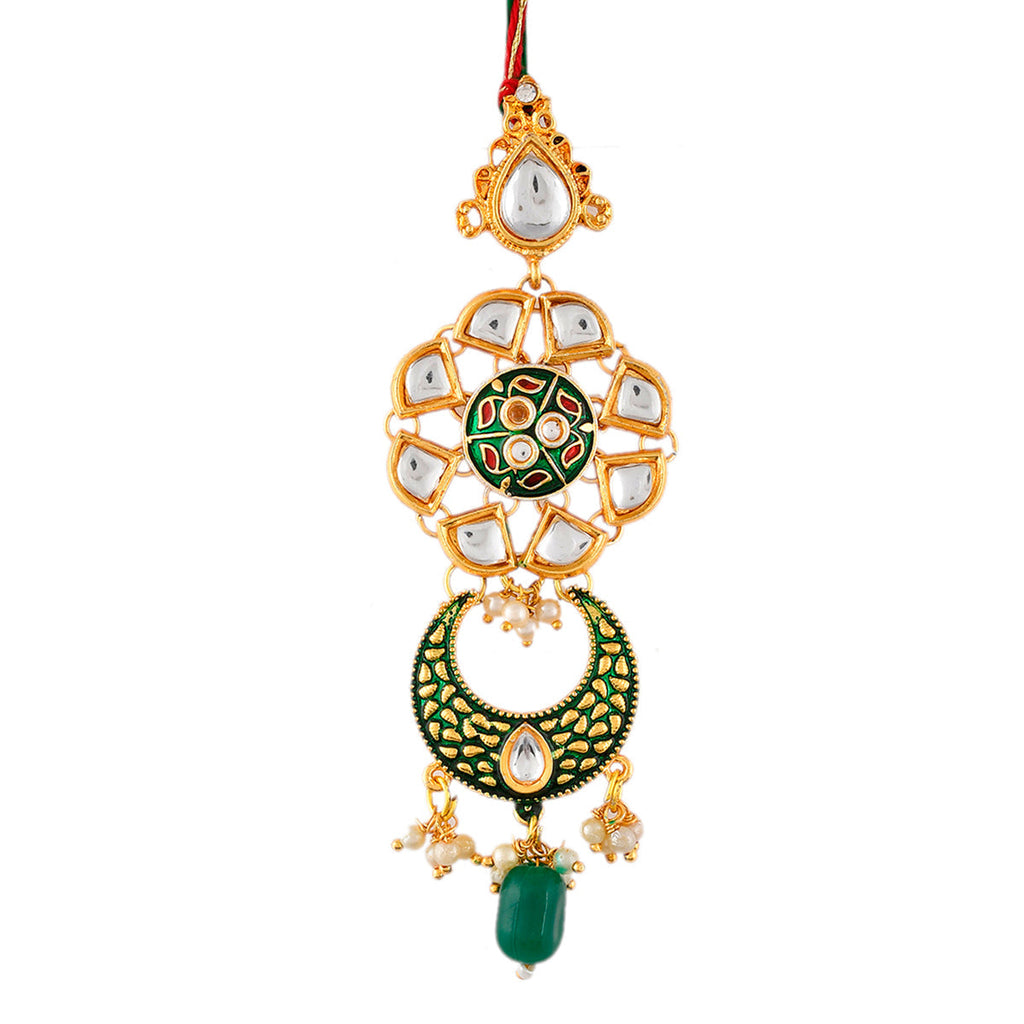 trueBrowns X Voylla Kundan Polki Enameled Bhaiya-Bhabhi Rakhi