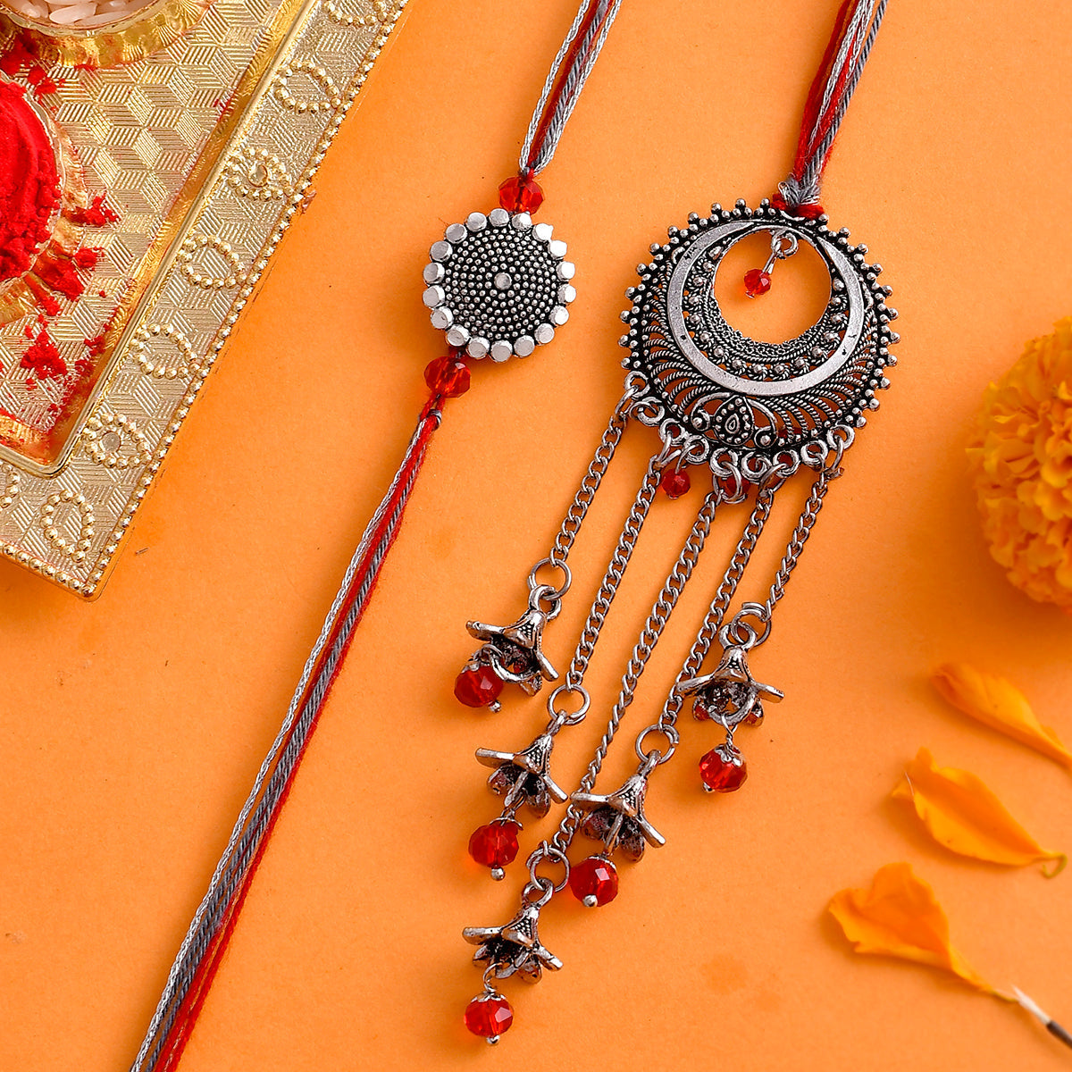 trueBrowns X Voylla Ethnic Lightly Embellished Bhaiya-Bhabhi Rakhi