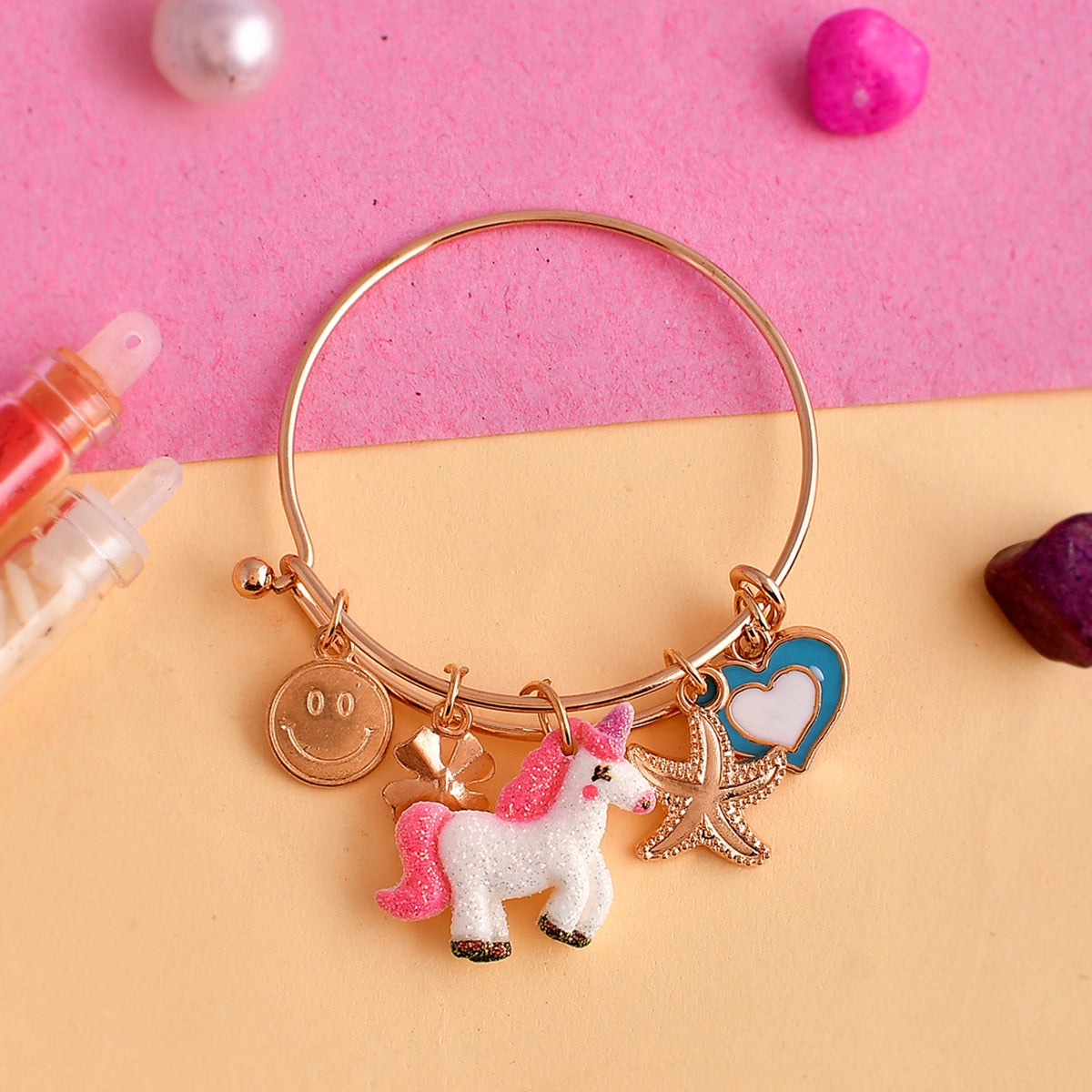 trueBrowns X Voylla Heart And Animals Charms Colorful Kids Rakhi