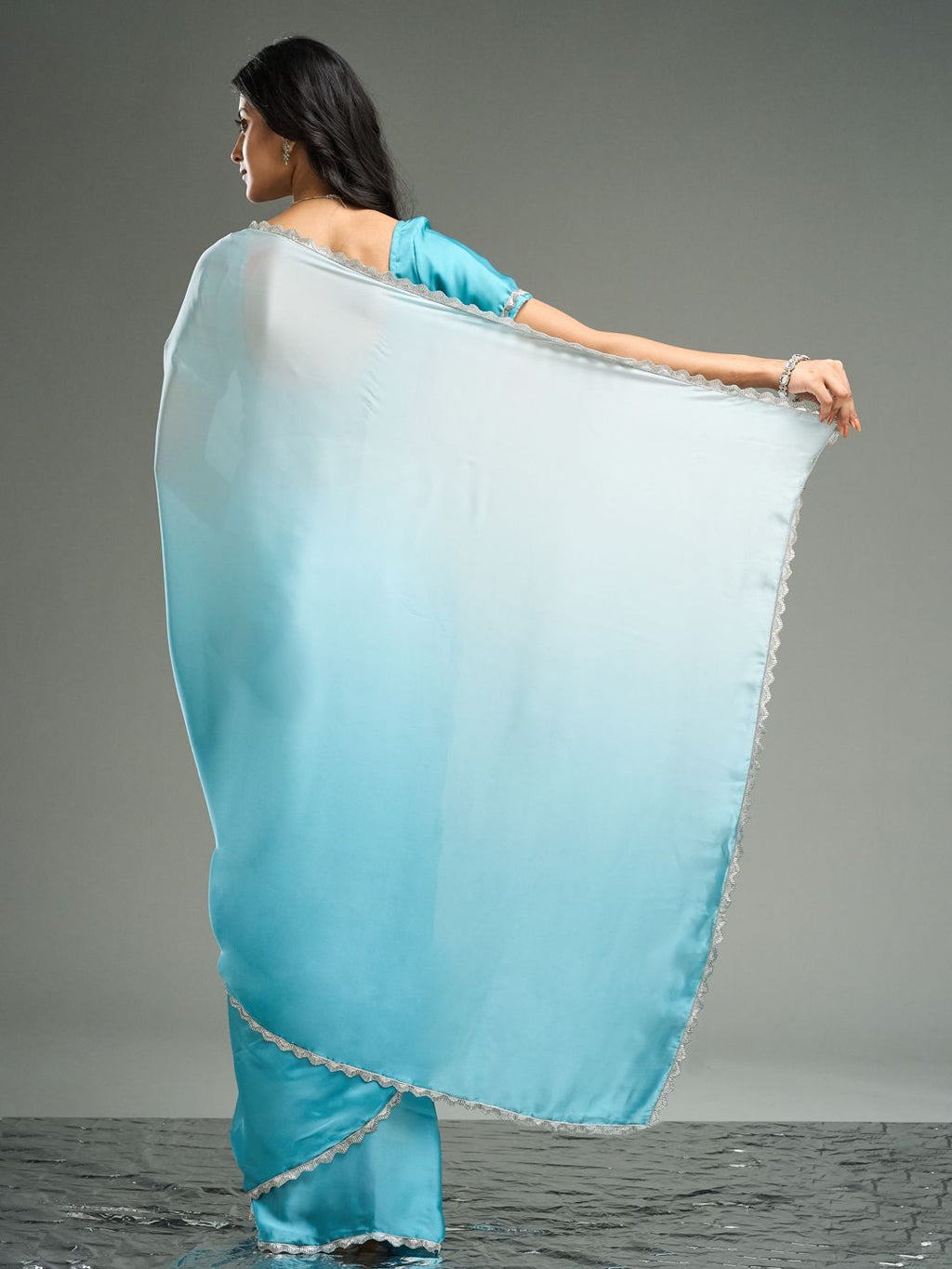 kasee Ombre Satin Saree