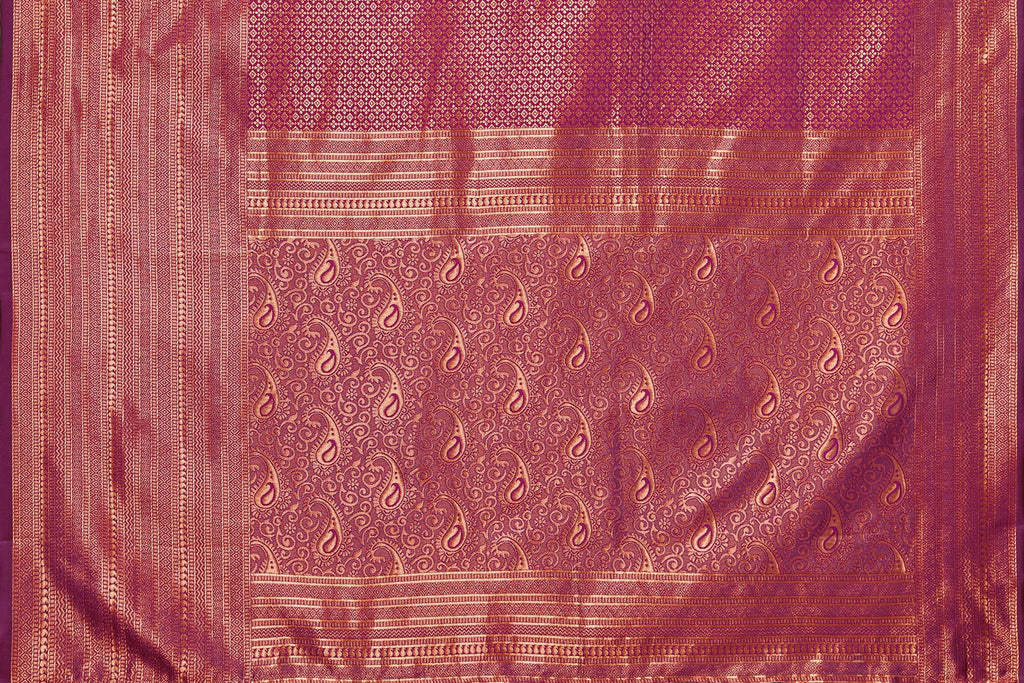 Vamika Weaving Banarasi Jacquard Purple Kanjivaram Saree