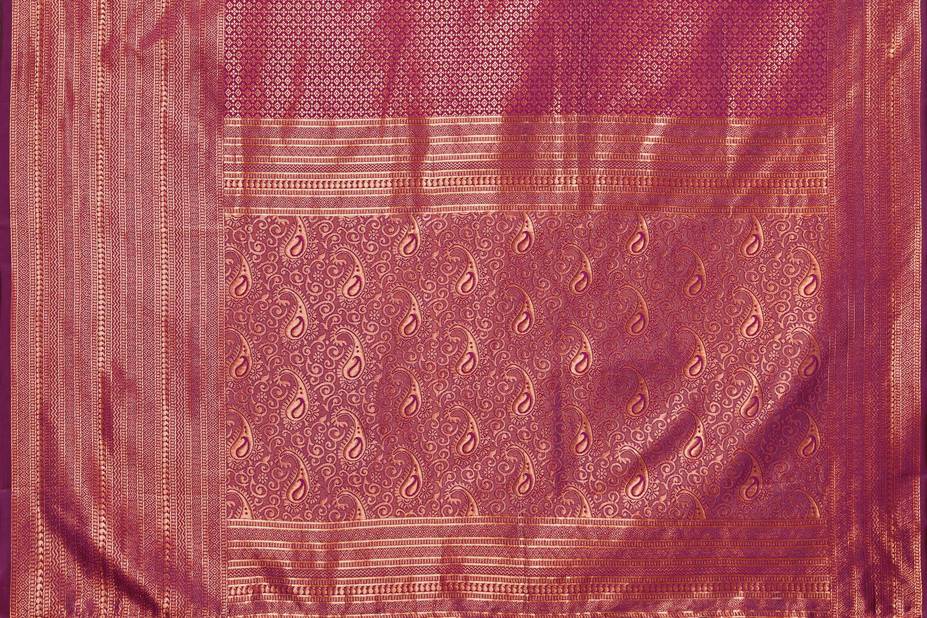 Vamika Weaving Banarasi Jacquard Purple Kanjivaram Saree