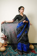 khanduapata Black & Copper Sulphate Special Design Cotton Saree For Women