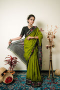 khanduapata Meadow Green Pasapali Cotton Saree For Women