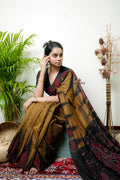 khanduapata Mustard Colour Plain Cotton Saree For Women