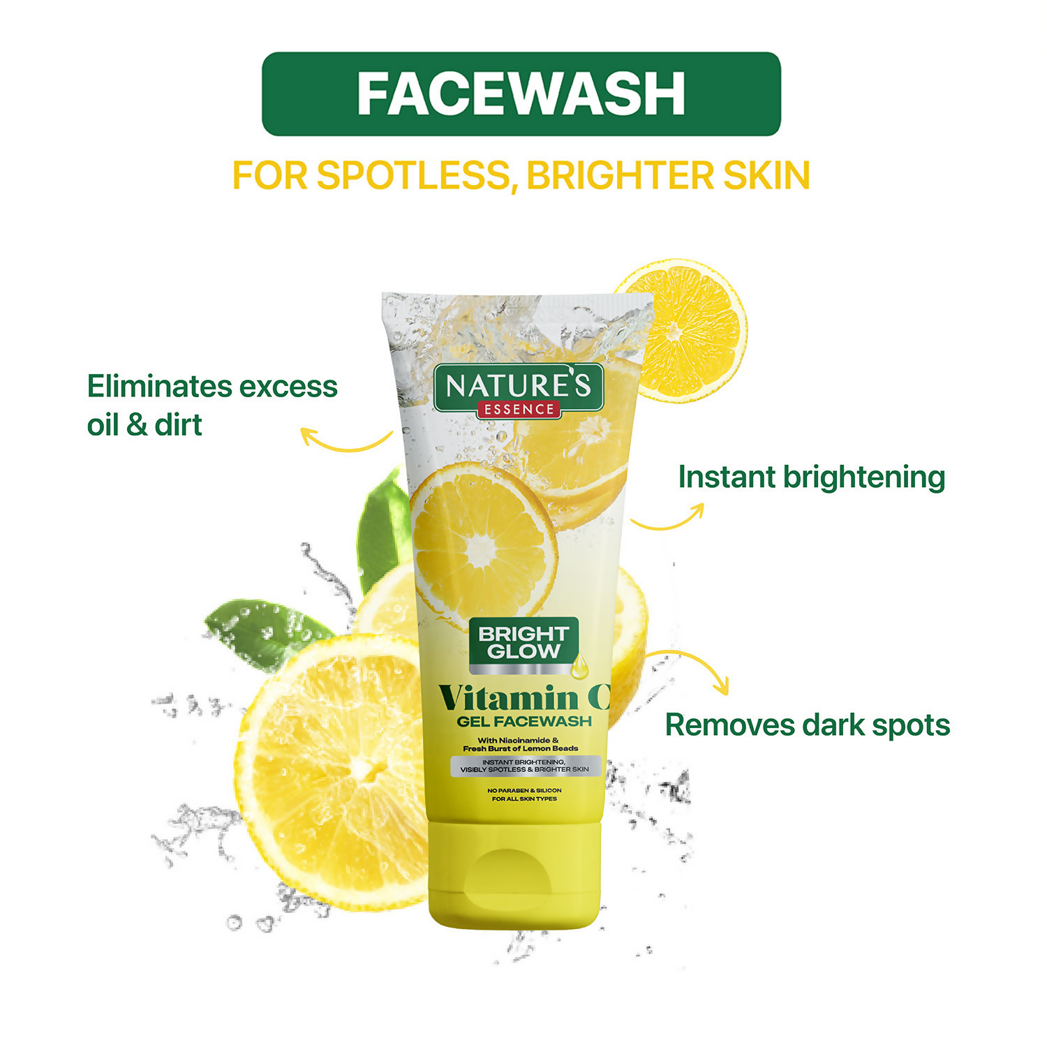 Nature's Essence Bright Glow Vitamin C Gel Face Wash