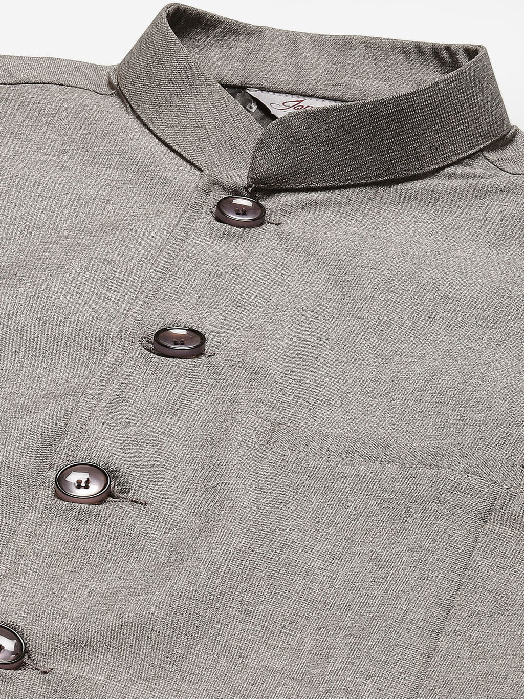 Jompers Men Grey Solid Nehru Jacket