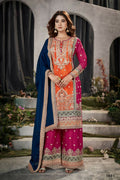 Partywear Designer Keshri Chinon Fabric suit - Shagun