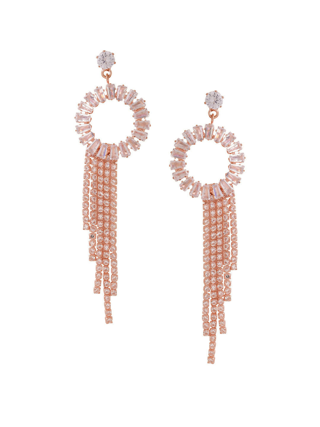 NVR Women Gold Toned Contemporary Drop Earrings