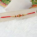Indianvibez Colourful Beads With Stone Fancy Rakhi