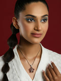 Women's Silver-Toned Purple Silver-Plated Handcrafted Chain - Ruby Raang