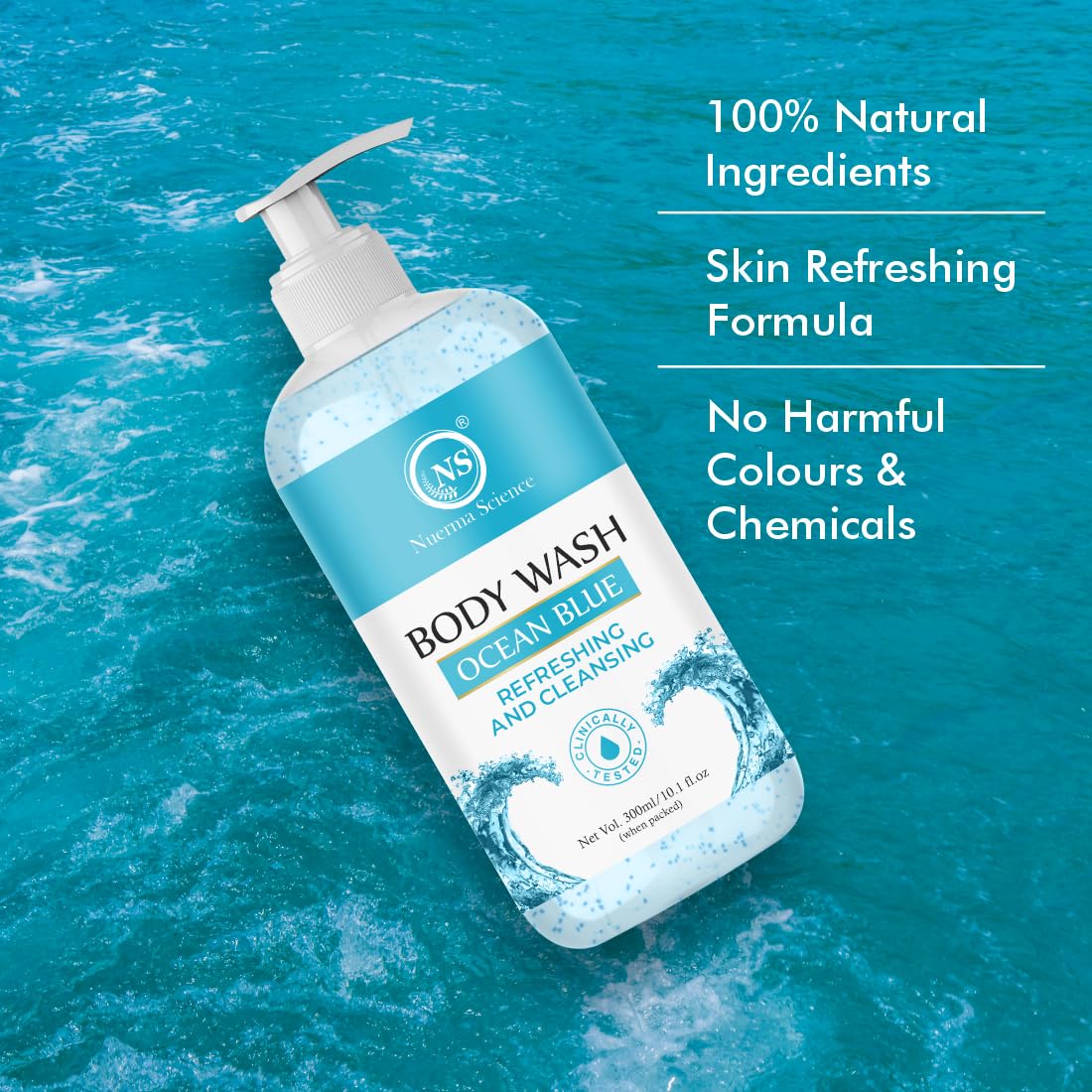 Nuerma Science Ocean Blue Body Wash | For Refreshing & Cleansing Body