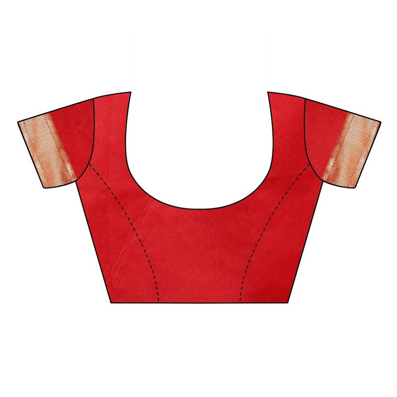 Vamika Banarasi Jacquard Weaving Red Saree (Siri Red)