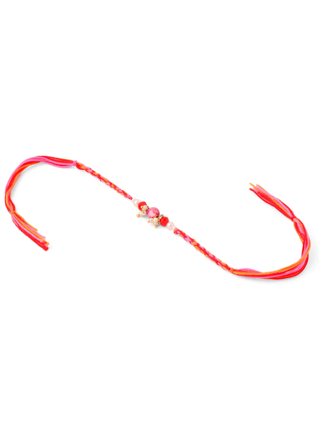 NVR Set of 2 Multicolor Artificial Stones & Beads Bhaiya Bhabhi Rakhi Combo