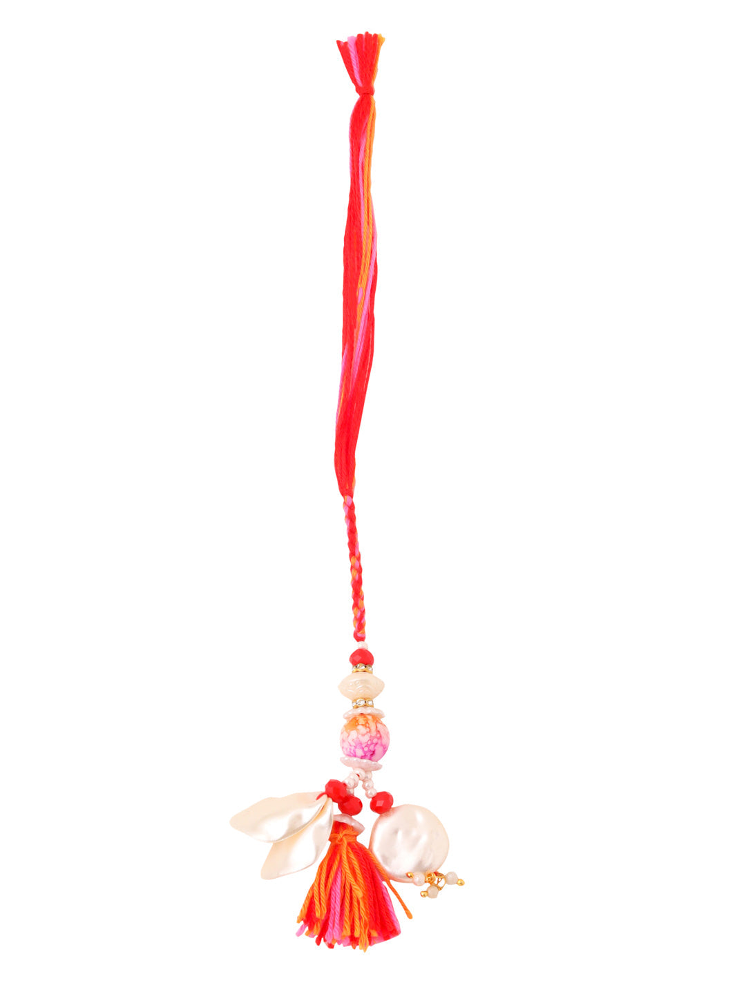 NVR Set of 2 Multicolor Artificial Stones & Beads Bhaiya Bhabhi Rakhi with Roli Chawal Chandan & Mishri