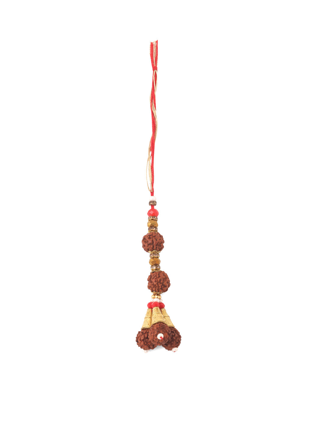 NVR Set of 2 Multicolor Rudraksh & Beads Bhaiya Bhabhi Rakhi Combo