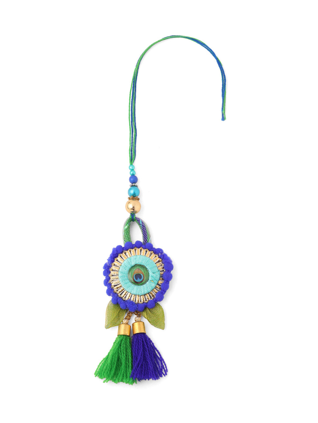 NVR Set of 2 Multicolor Artificial Beads Bhaiya Bhabhi Rakhi Combo