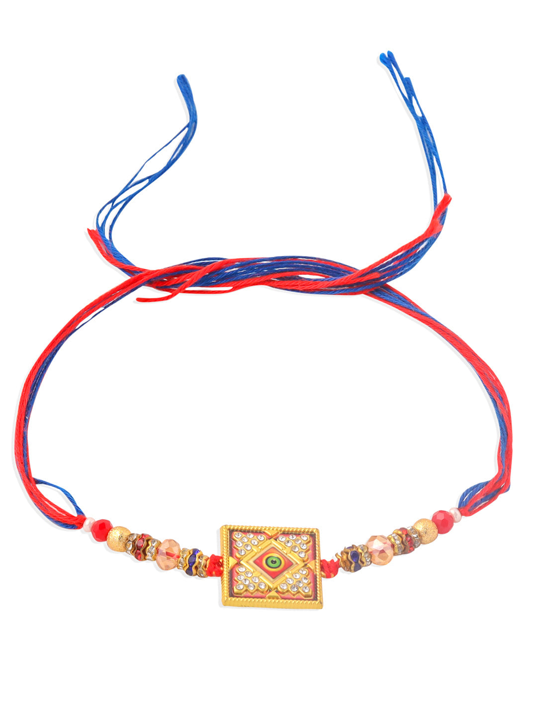 NVR Men Multicolor Artificial Stones Thread Rakhi, Combo for Rakshabandhan