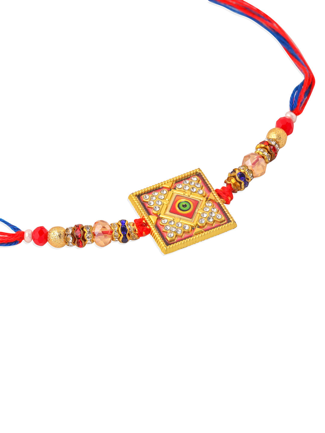 NVR Men Multicolor Artificial Stones Thread Rakhi, Combo for Rakshabandhan