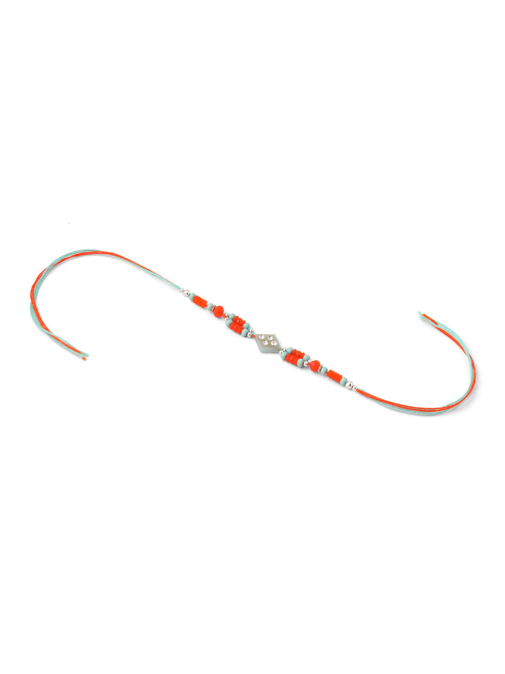NVR Men Set of 3 Multicolor Artificial Stones and Beads Rakhi Combo